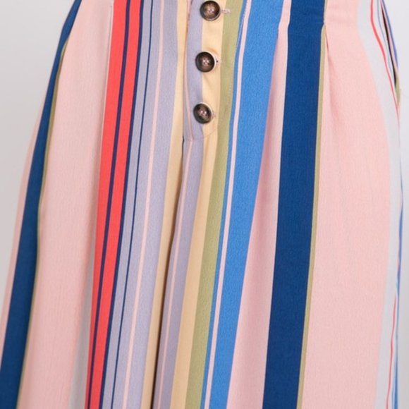 VIBRANT BOLD STRIPE PRINT PANTS - Picture 4 of 4